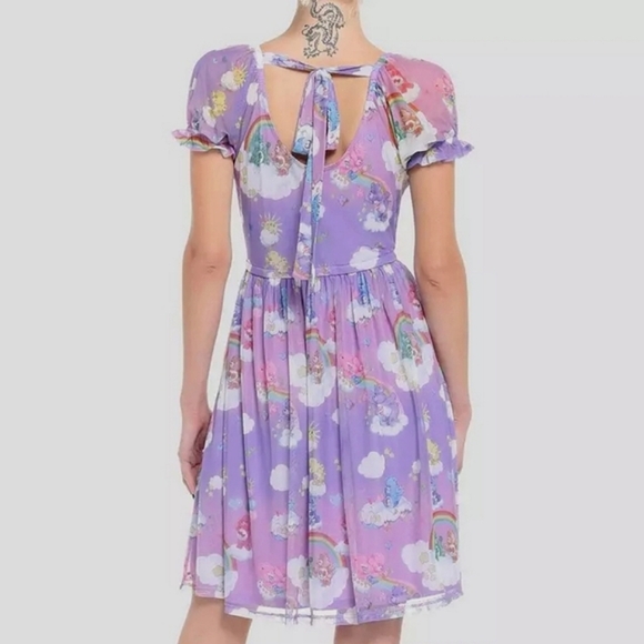 Hot Topic "Care Bears" Characters In The Clouds Dress w/Mesh Bouncy Skirt (L) - Picture 7 of 13